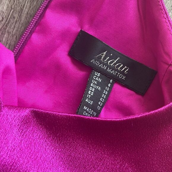 Aidan Mattox Womens Metallic V-Neck Formal Dress - Picture 4 of 4